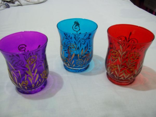 Conjunto de Vasos de Vidro Coloridos