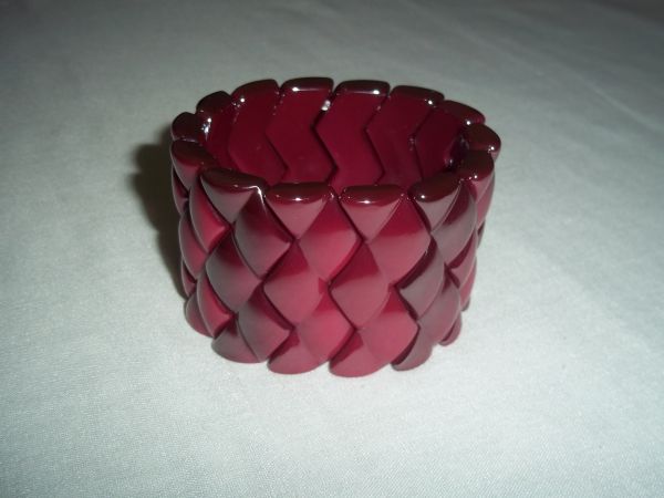 Pulseira Tipo Bracelete - Cereja Brilhante